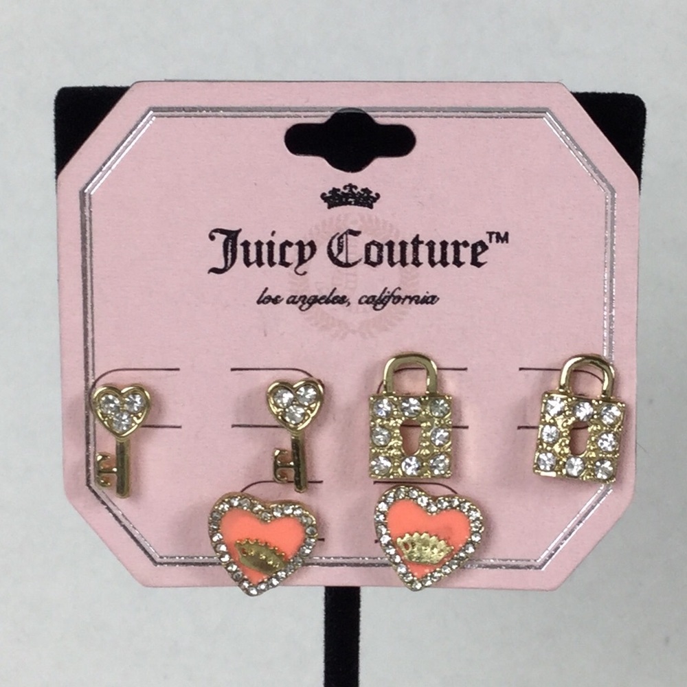Juicy couture stud earrings set
